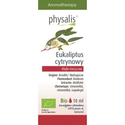 Olejek Eteryczny Eukaliptus Cytrynowy BIO 10ml Physalis - 5412360018499.jpg