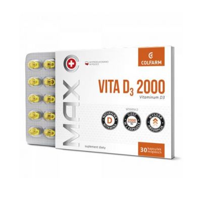 Max Vita D3 2000 30 kapsułek Colfarm  - 5901130358540.jpg