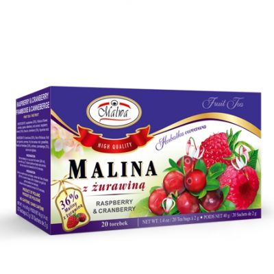 Herbata Malina z Żurawiną 20x2g Malwa  - 5902781001083.jpg