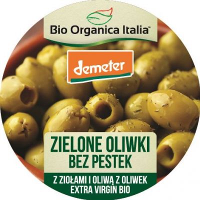 Oliwki Zielone bez Pestek z Ziołami i Oliwą z Oliwek Extra Virgin Demeter BIO 125g Bio Organica Italia - 8029689023645.jpg