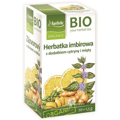 Herbata Imbirowa z cytryną BIO 20 x 1,5 g Apotheke  - 8595178204951.jpg